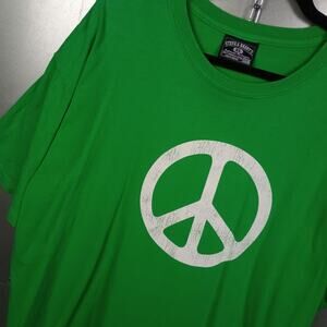 Peace Sign Vintage Y2K Earth Day Tone Hippy T-Shirt XL Art Steve & Barrys Retro